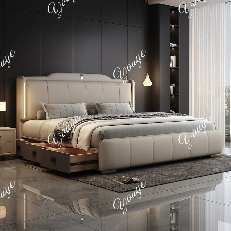King Size Bed Frame With Storage Drawers - Rama łóżka XM 180x200 cm, łóżko