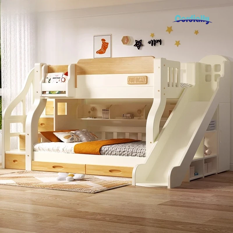 King Size Bed Frame With Storage Drawers - Łóżko dwuosobowe w stylu loft z