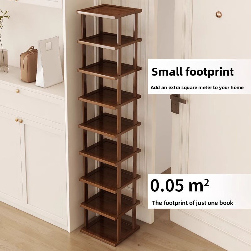 Shoe Rack Cabinet Narrow Entryway - Półka na buty w kolorze herbacianym