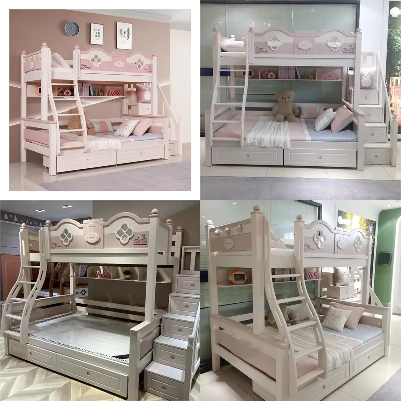 Bunk Bed With Stairs And Slide - Nowoczesne luksusowe łóżko piętrowe dla dzieci