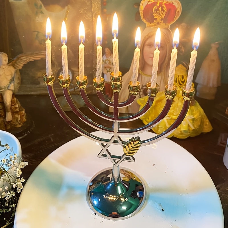Tables - Świecznik Chanukah 9-ramienny z gwiazdą Dawida,