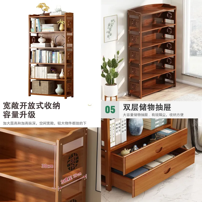 Bedroom Furniture - Półka na książki z litego drewna,