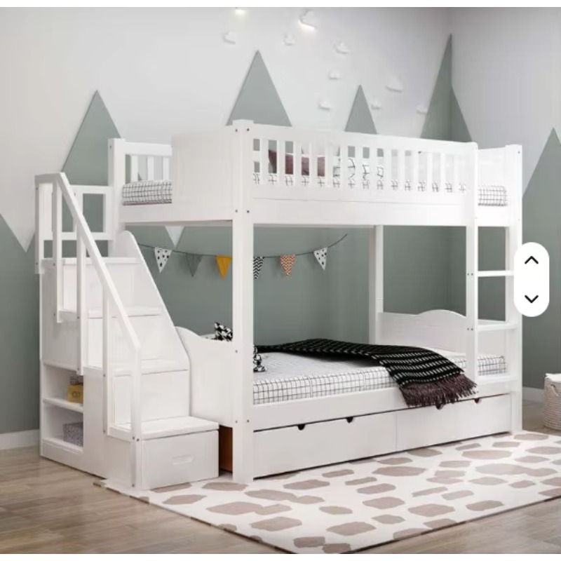 Bunk Bed With Stairs And Slide - Gorąca Wyprzedaż Mebli Łóżko Podwójne Łóżko