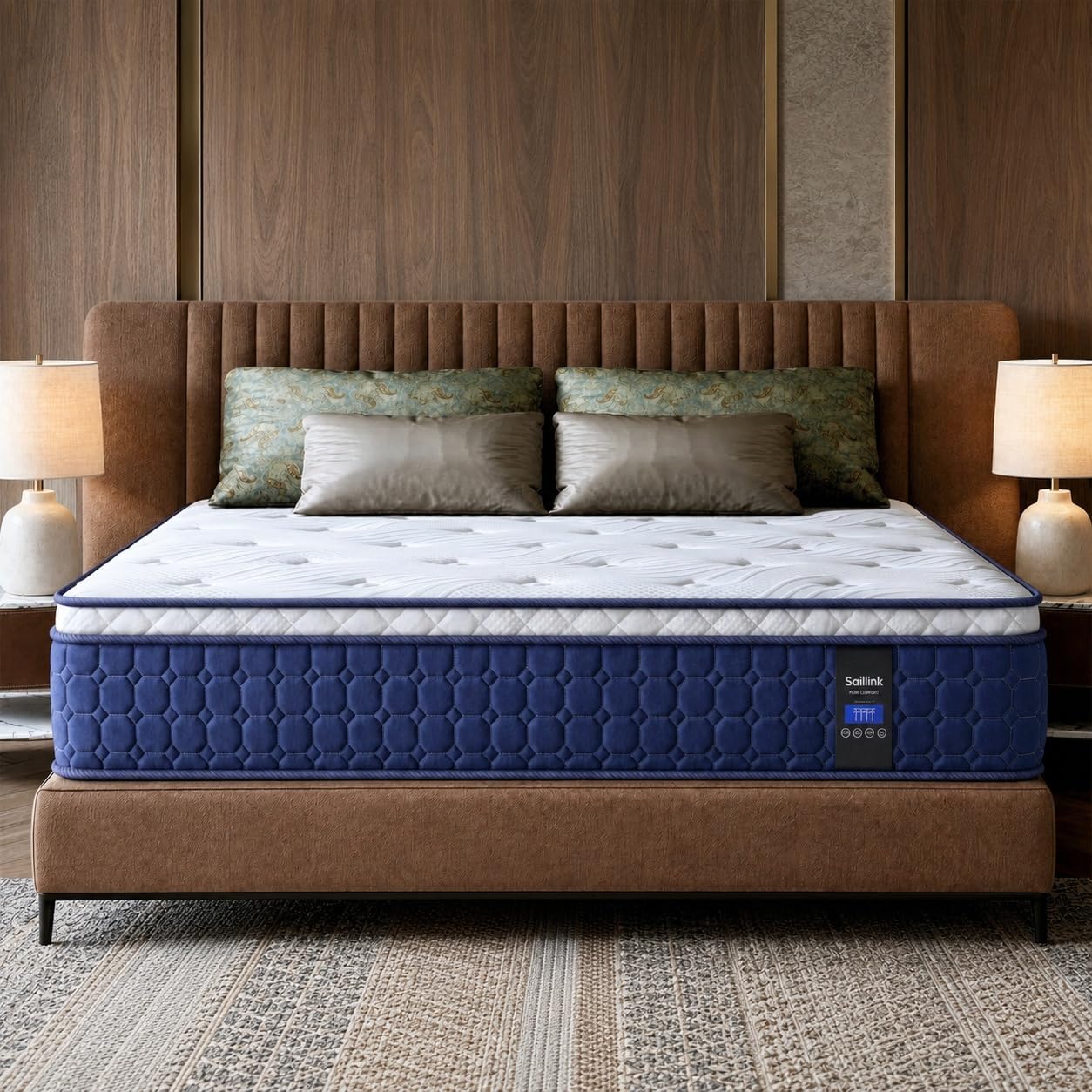 Memory Foam Mattress In A Box Queen - Materac Queen Size, 14-calowy materac hybrydowy
