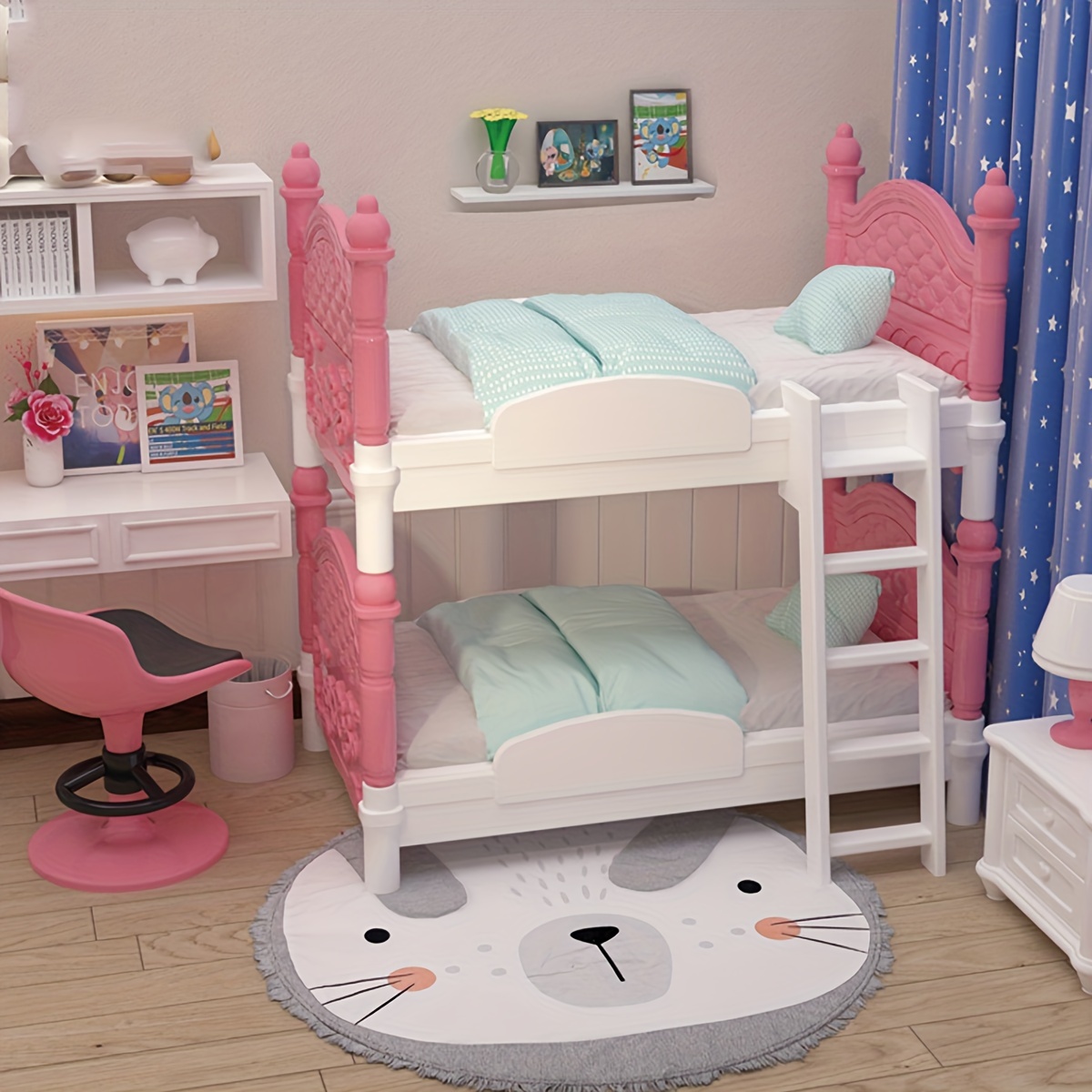 Bedroom Furniture - Miniaturowe łóżko do domku dla lalek,