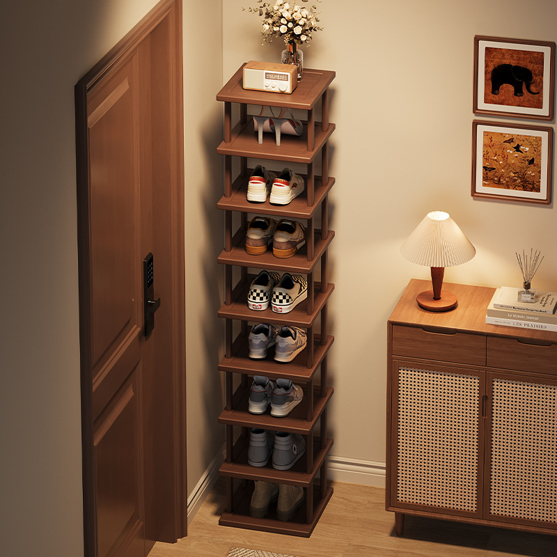 Shoe Rack Cabinet Narrow Entryway - Nowoczesny wąski regał na buty do