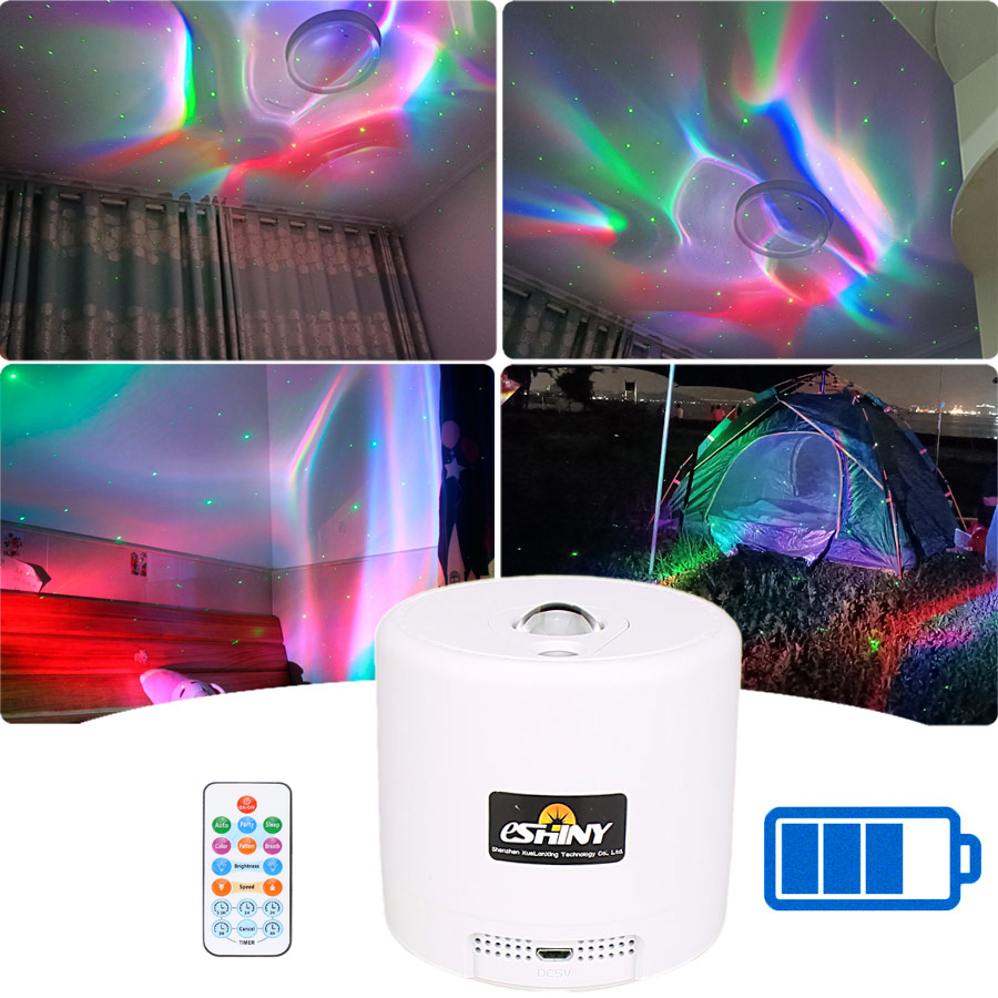 Floating Nightstand With Led Light - Projektor LED SA204 RGB Motive Aurora,