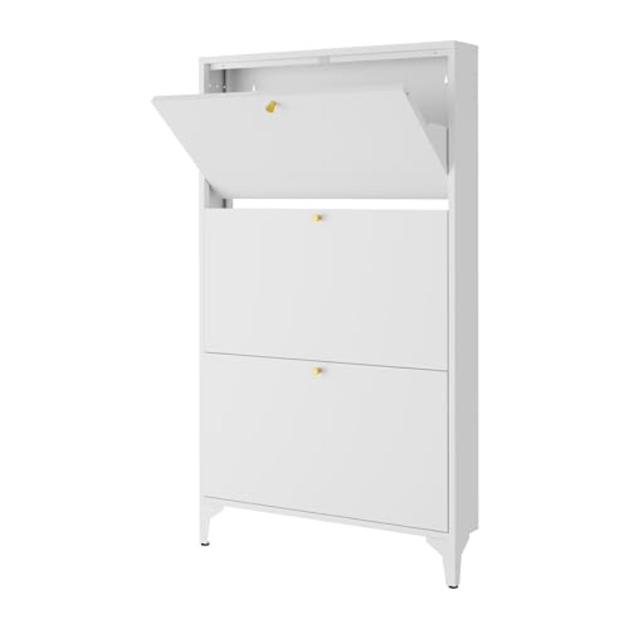 Shoe Rack Cabinet Narrow Entryway - Wolnostojąca szafka na buty z 3