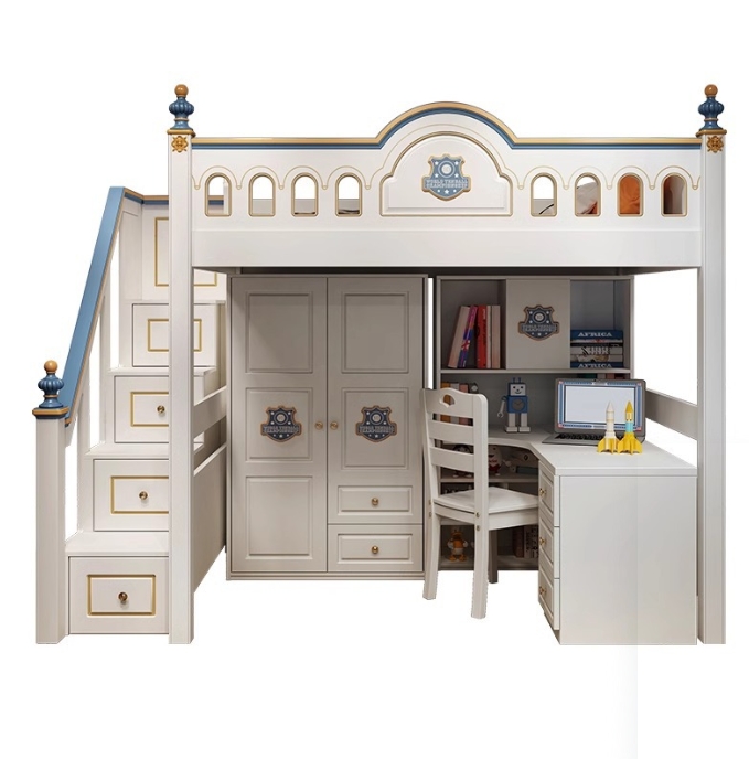 Łóżko piętrowe z drewnianym za – Bunk Bed With Stairs And Slide recenzja i cena