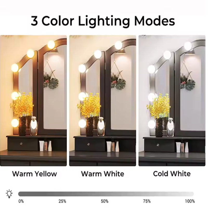 Lampa do makijażu w stylu Holl – Dressing Table Vanity With Lighted Mirror recenzja i cena