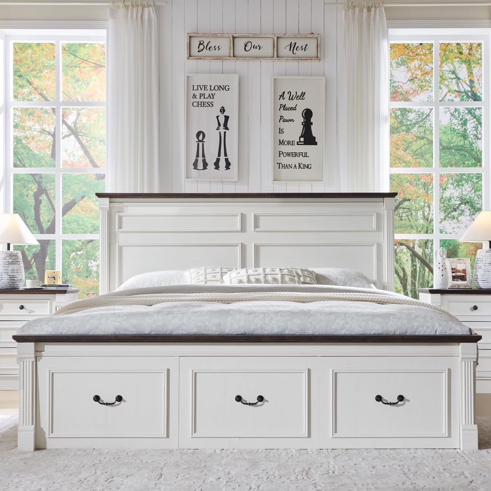 Rama łóżka typu king-size w st – King Size Bed Frame With Storage Drawers recenzja i cena