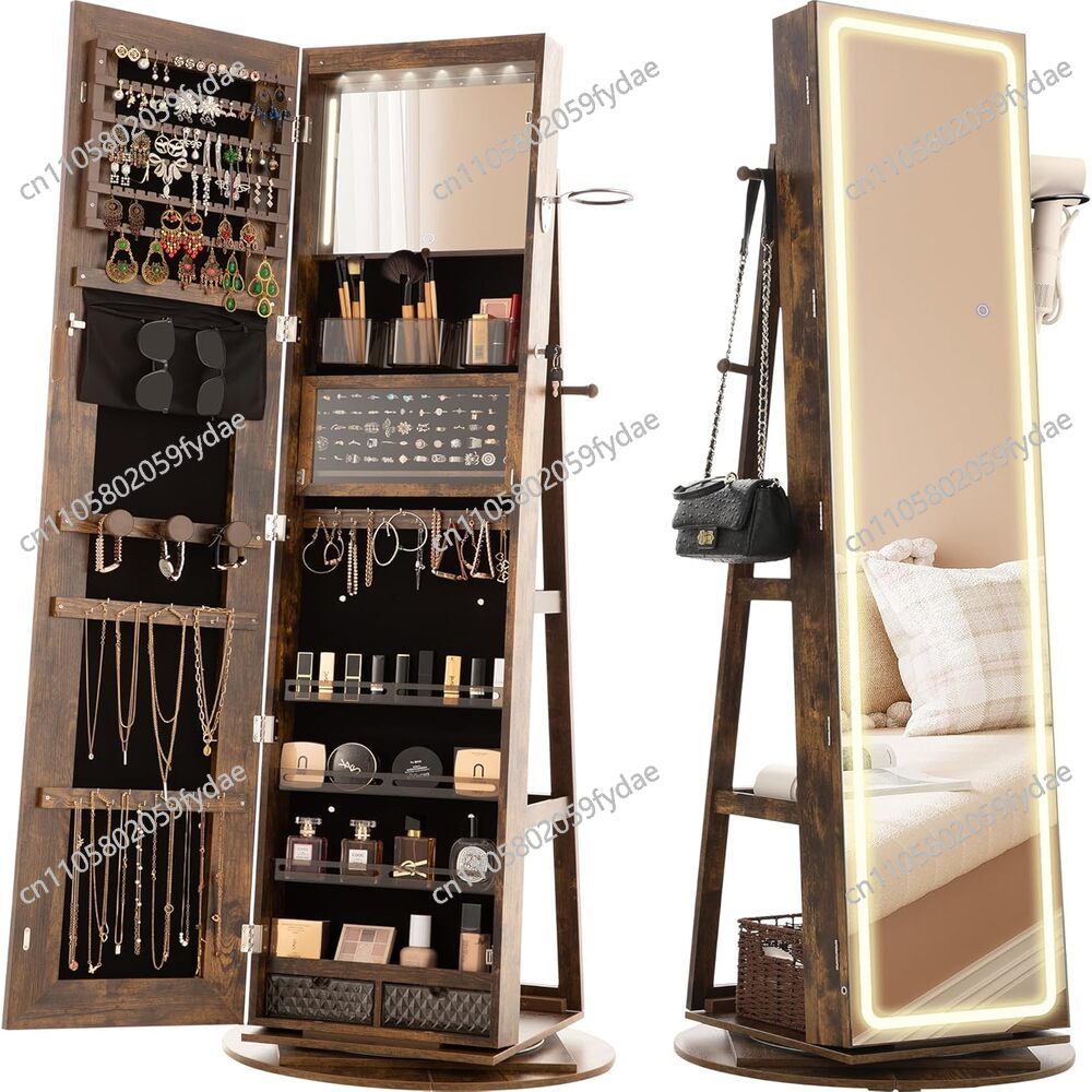 Szafka na biżuterię z lustrem, – Full Length Mirror Jewelry Armoire recenzja i cena