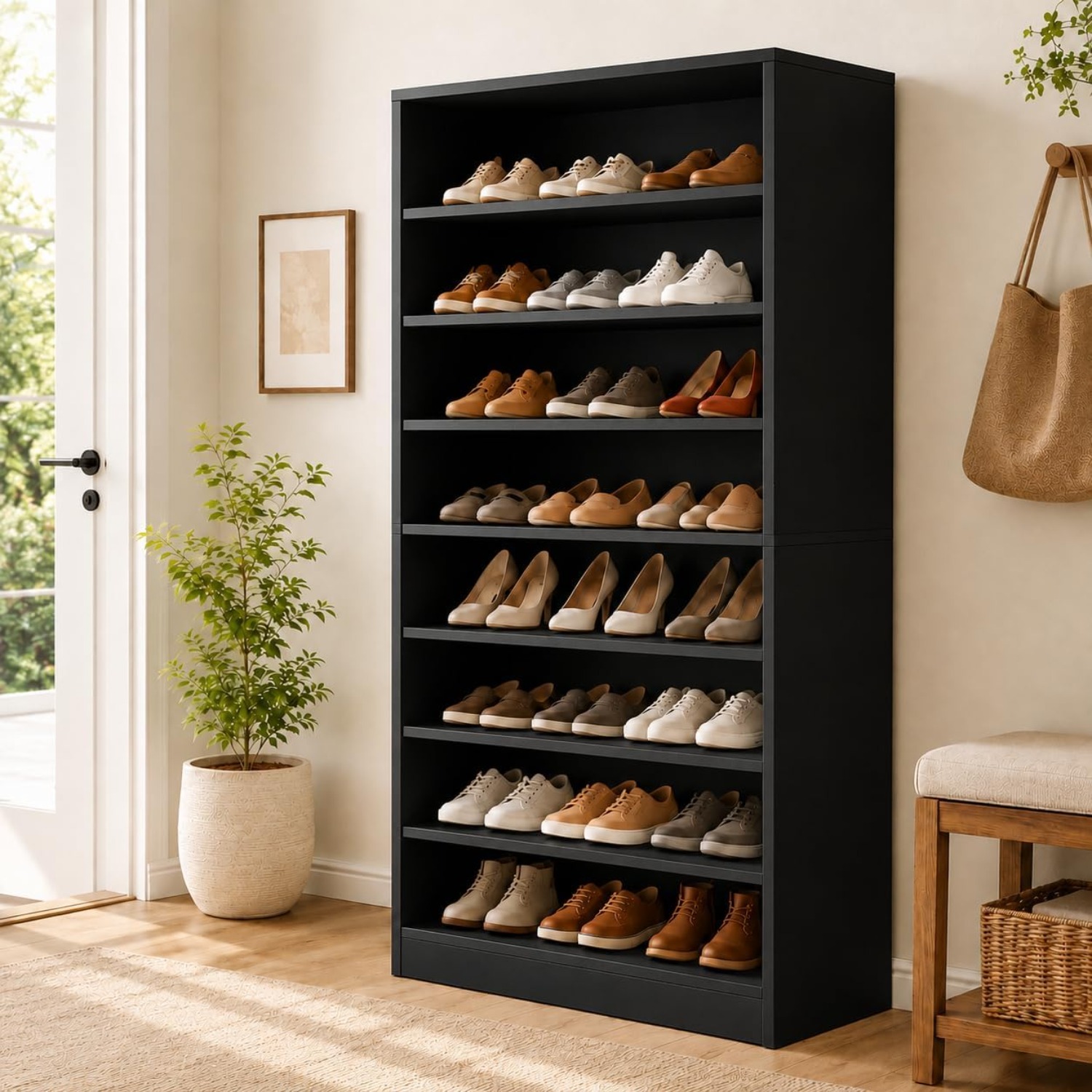 9-poziomowy wysoki regał na bu – Shoe Rack Cabinet Narrow Entryway recenzja i cena