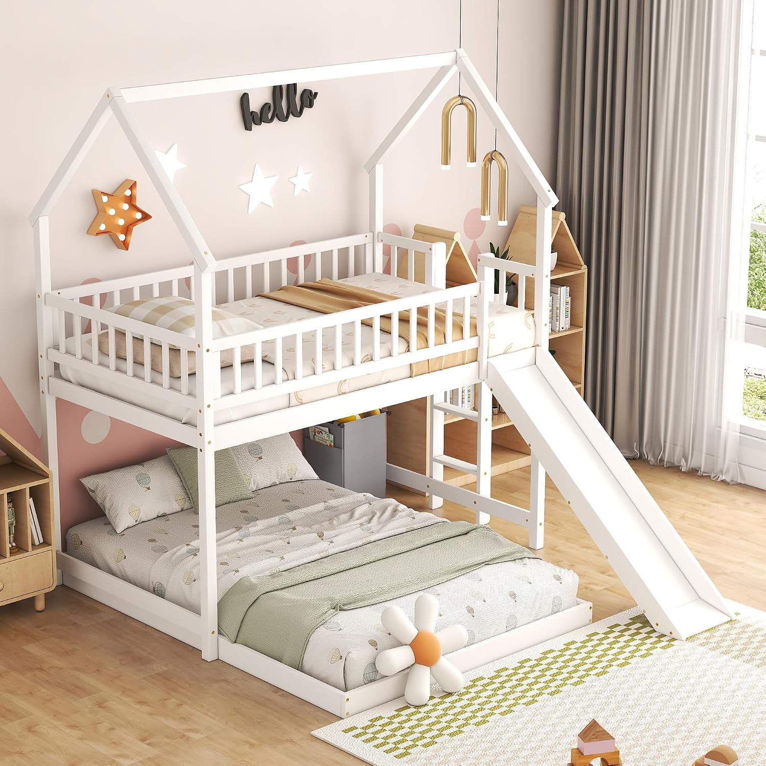 Łóżko piętrowe z drabinką i zj – Bunk Bed With Stairs And Slide recenzja i cena