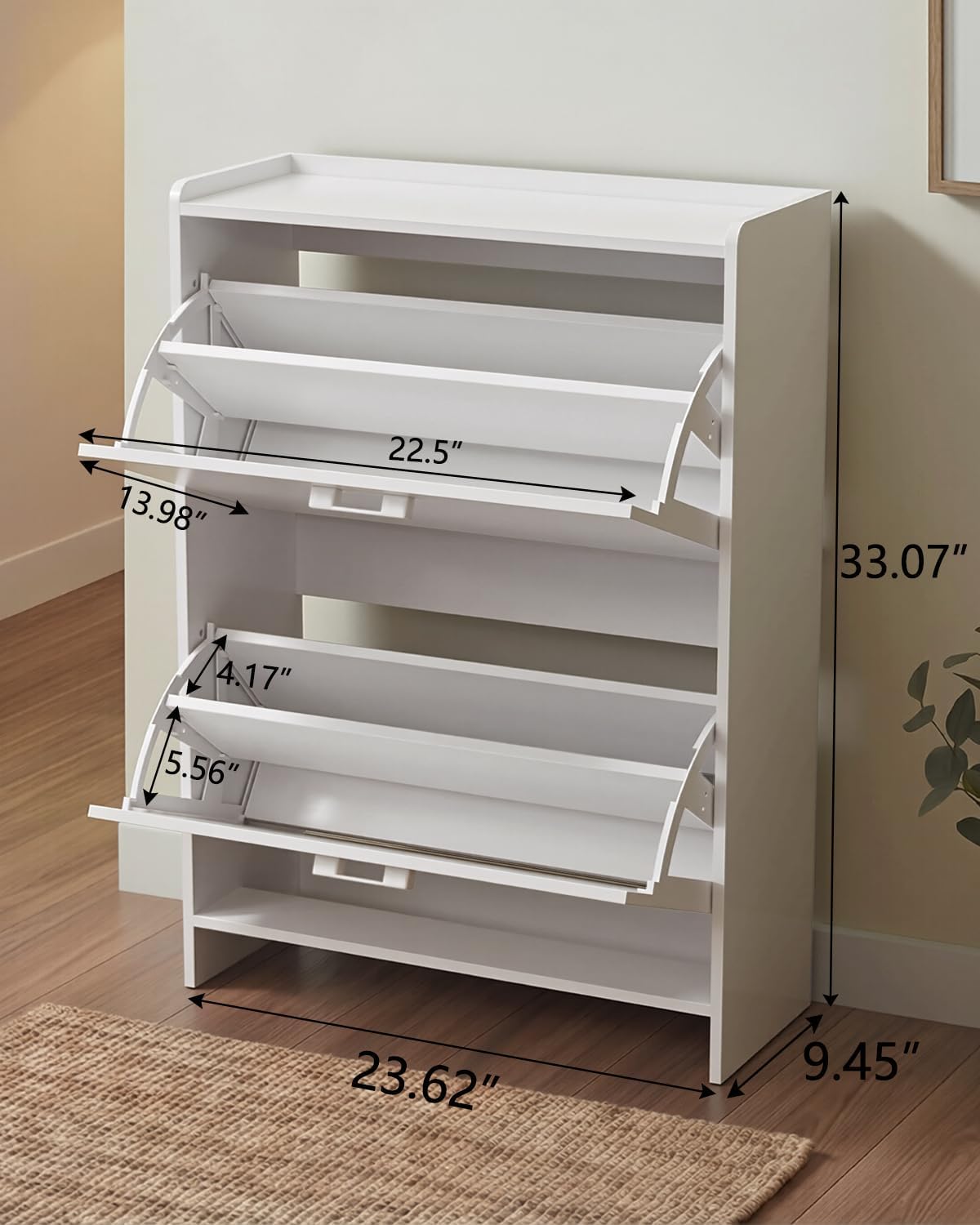 # Wąska szafka na buty z 2 odc – Shoe Rack Cabinet Narrow Entryway recenzja i cena