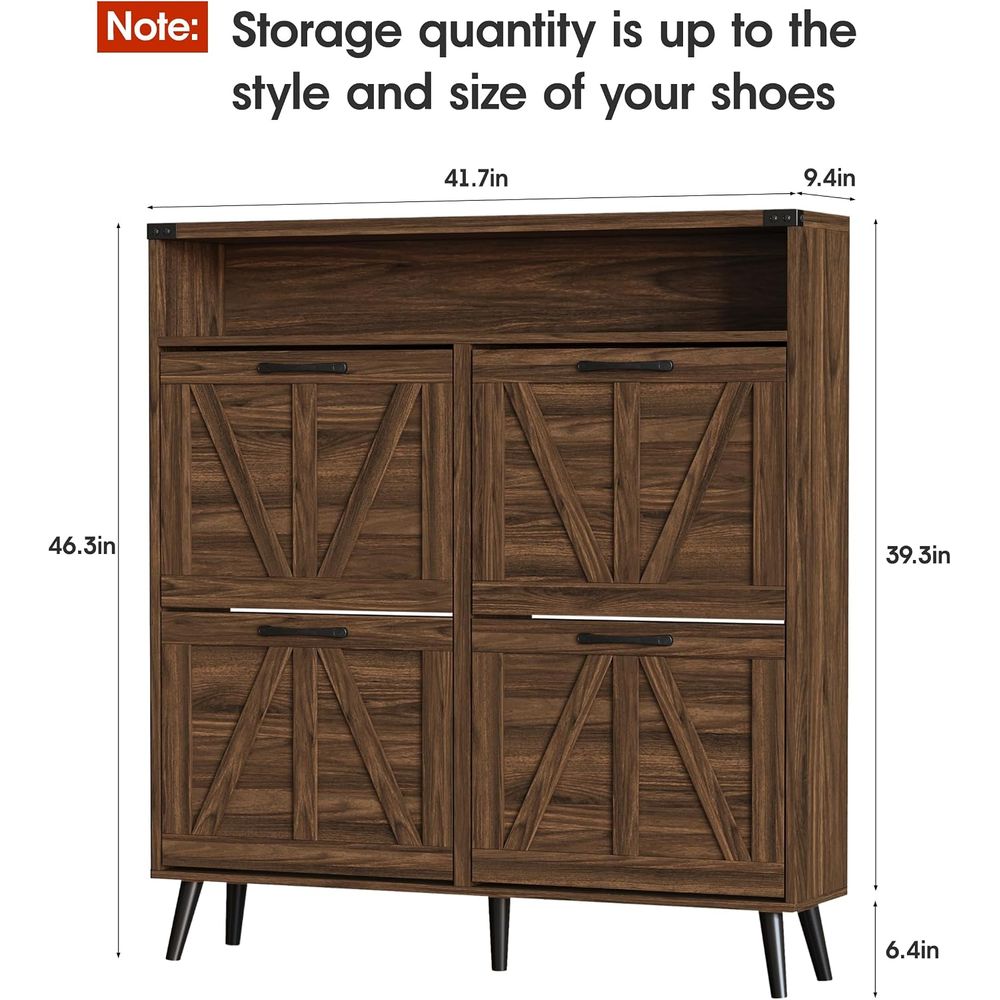 Szafka na buty z 4 szufladami, – Shoe Rack Cabinet Narrow Entryway recenzja i cena