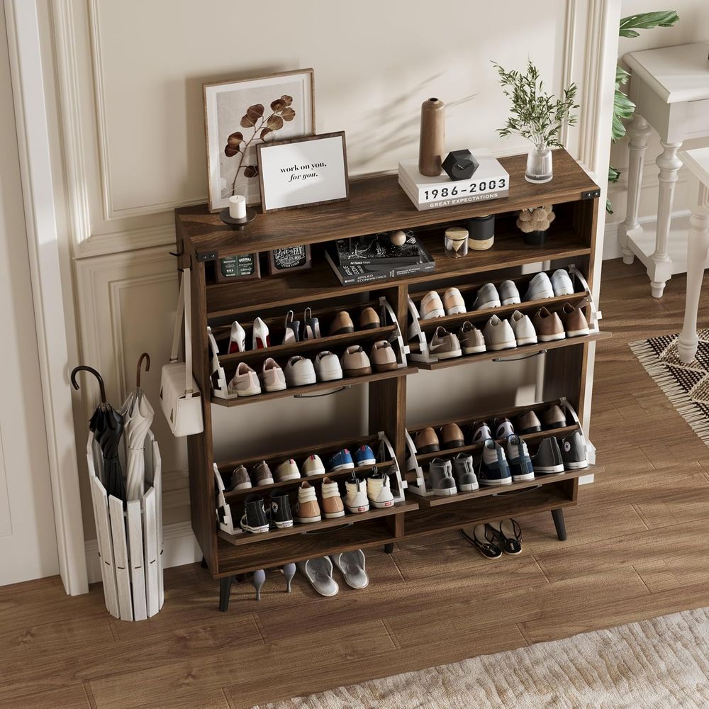 Szafka na buty z 4 szufladami, – Shoe Rack Cabinet Narrow Entryway recenzja i cena