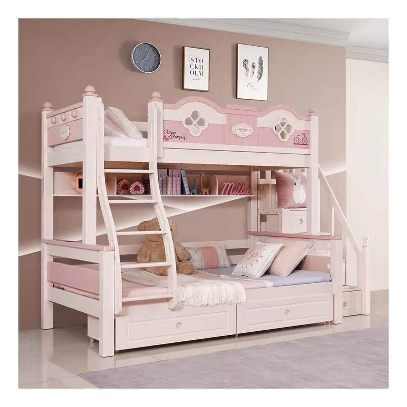 Nowoczesne luksusowe łóżko pię – Bunk Bed With Stairs And Slide recenzja i cena