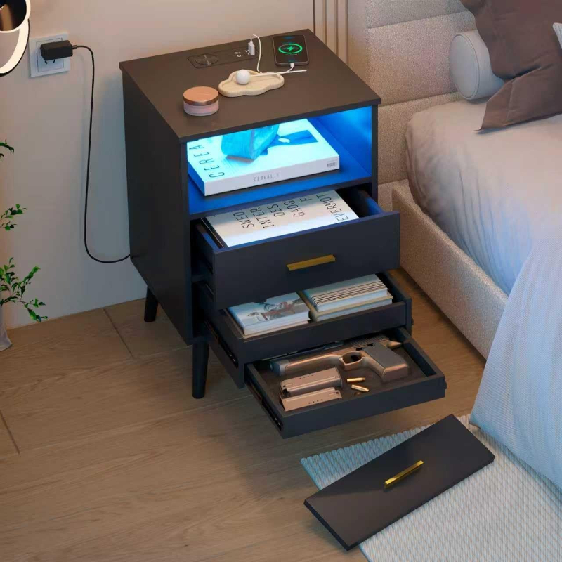 Szafka nocna z szufladą, stoli – Solid Wood Nightstand 2 Drawers recenzja i cena
