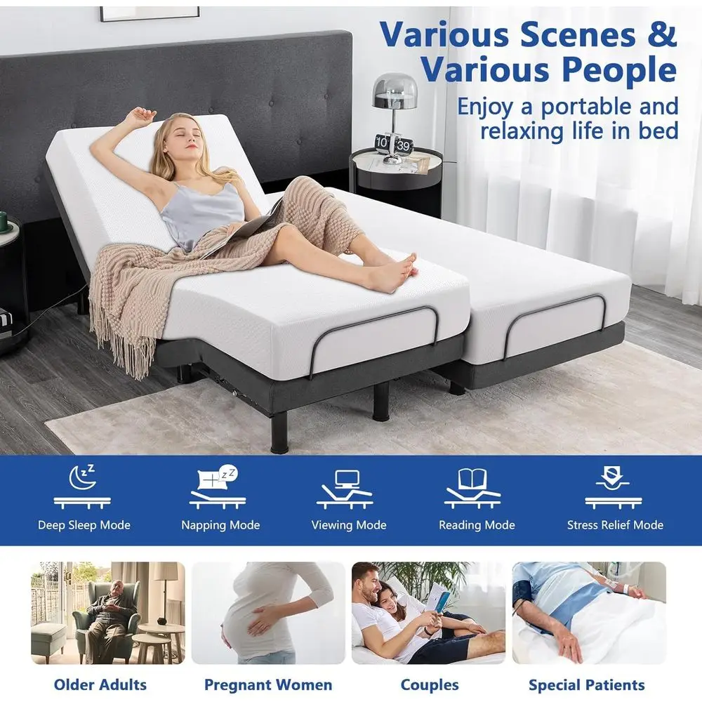 Elektrycznie regulowane łóżko  – Memory Foam Mattress In A Box Queen recenzja i cena