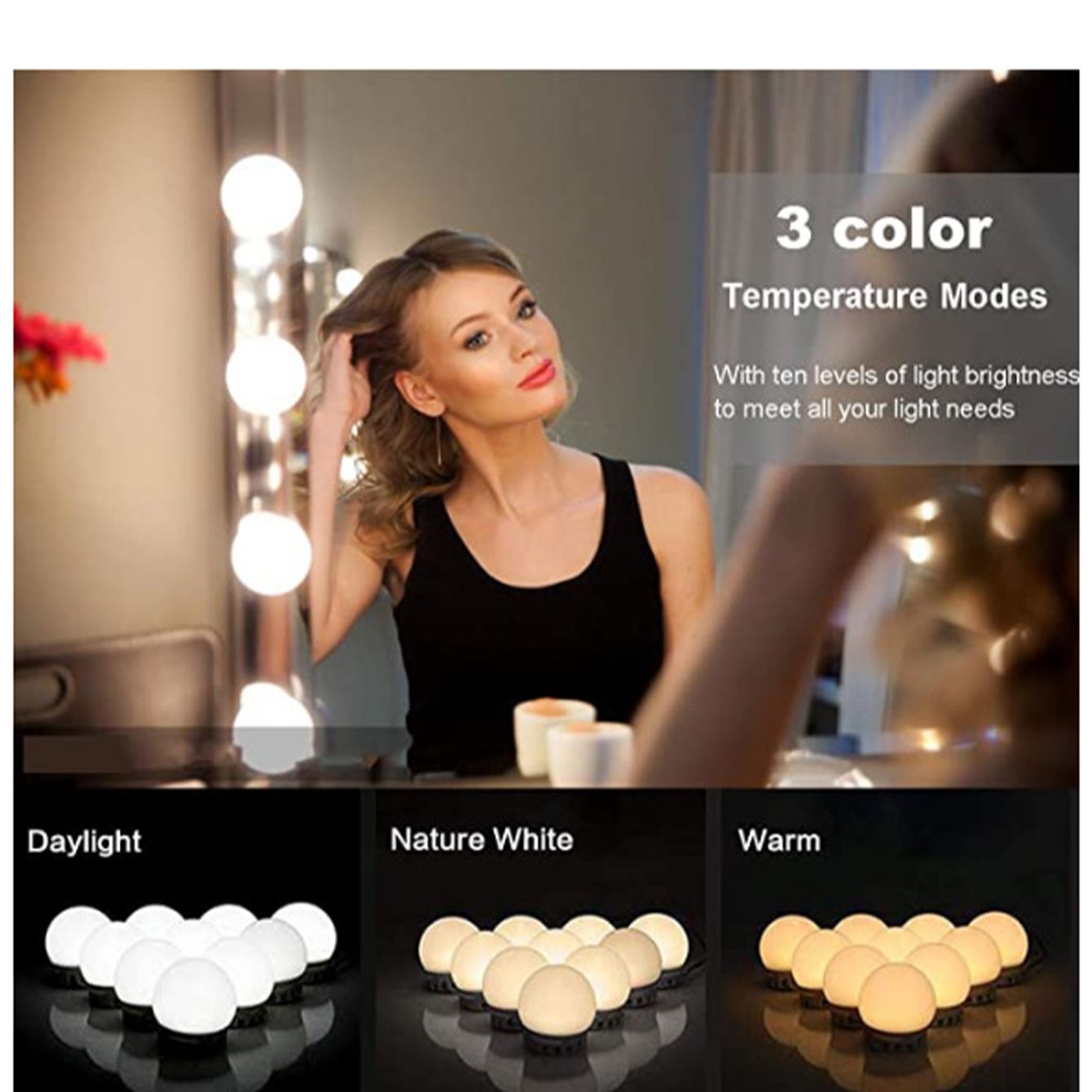 Żarówki LED do lusterka do mak – Dressing Table Vanity With Lighted Mirror recenzja i cena