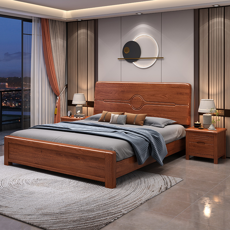 Łóżko z litego drewna orzechow – Gas Lift Storage Bed Hydraulic recenzja i cena