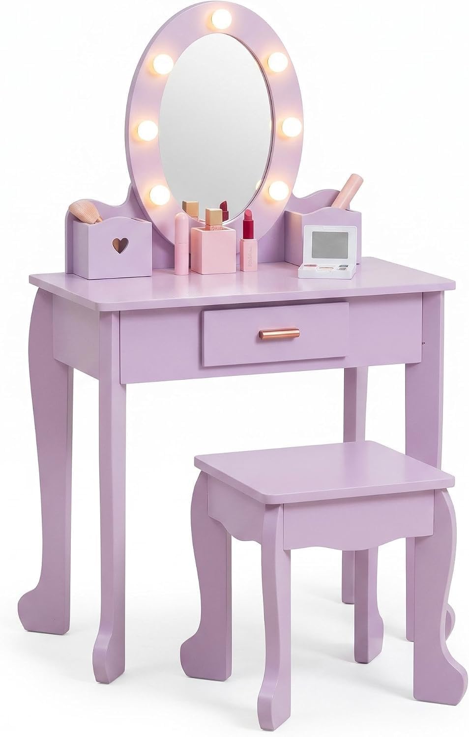 Zestaw toaletki i stołka dla d – Dressing Table Vanity With Lighted Mirror recenzja i cena
