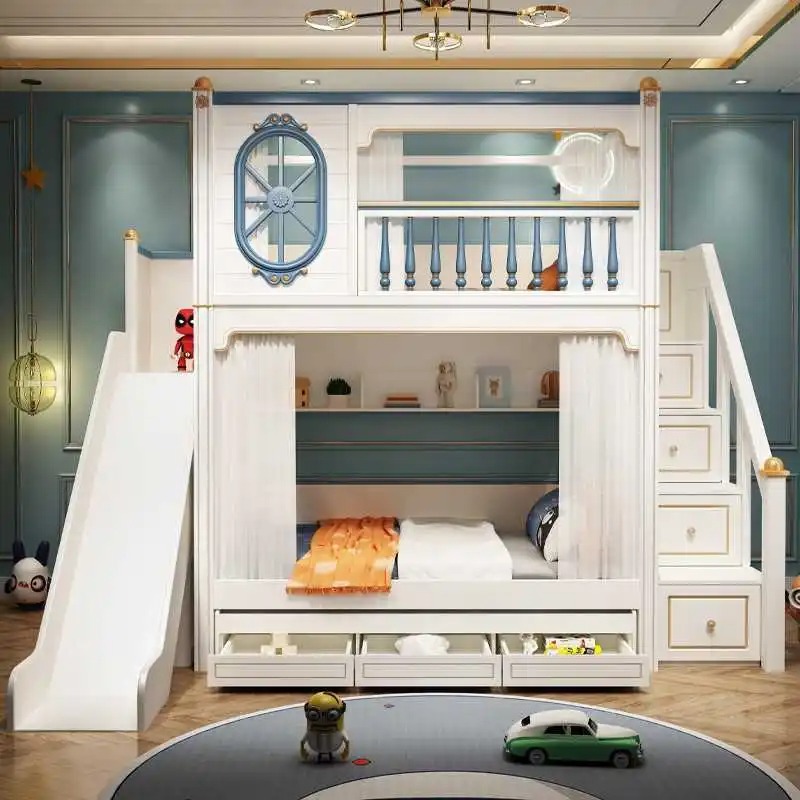 Łóżka piętrowe z zjeżdżalnią i – Bunk Bed With Stairs And Slide recenzja i cena