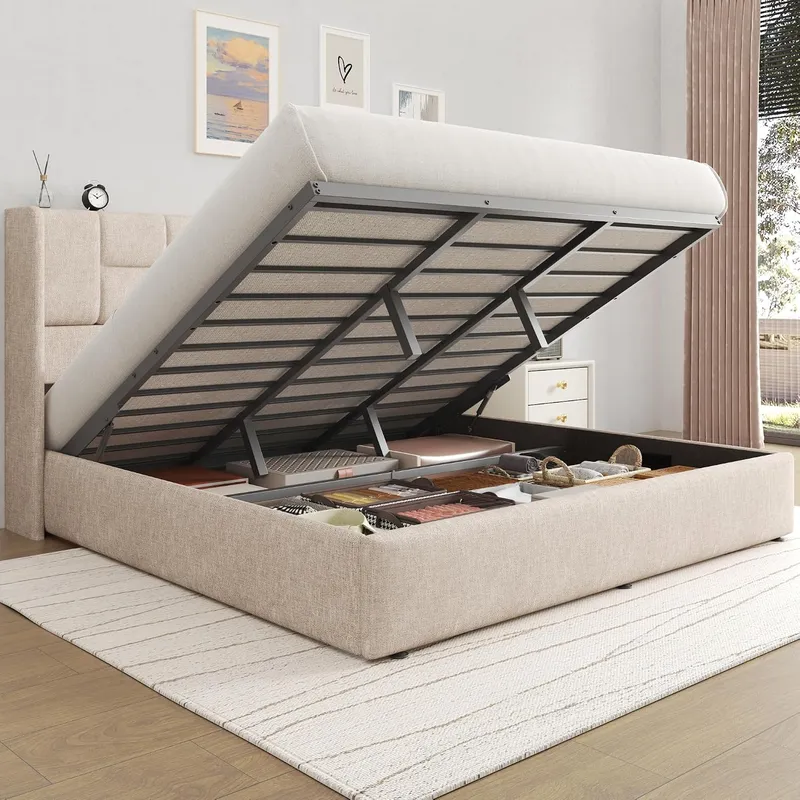 Rama łóżka z hydraulicznym pod – Gas Lift Storage Bed Hydraulic recenzja i cena