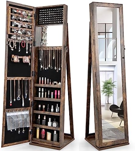 Szafka na biżuterię z lustrem  – Full Length Mirror Jewelry Armoire recenzja i cena