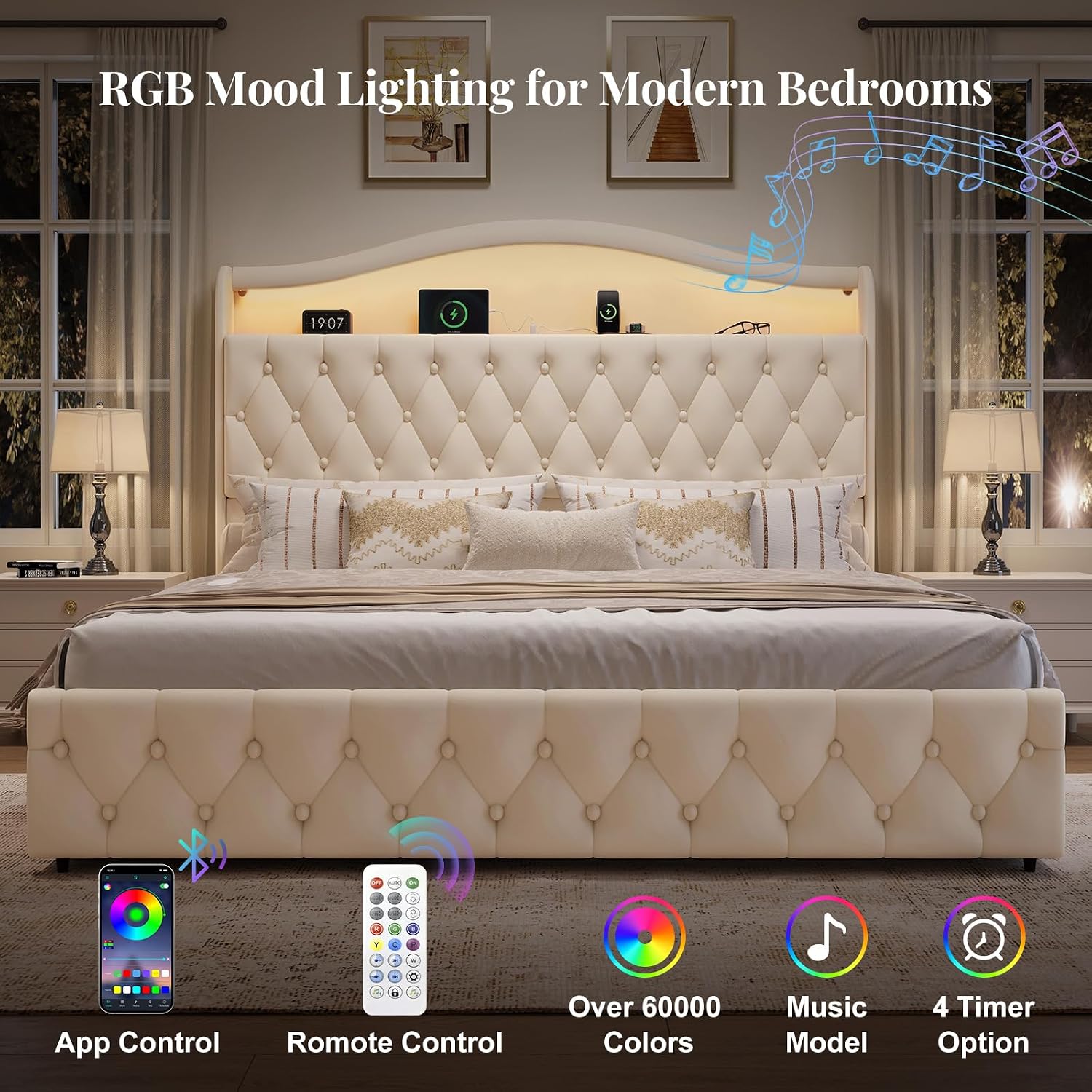 Rama łóżka typu platforma w ro – King Size Bed Frame With Storage Drawers recenzja i cena