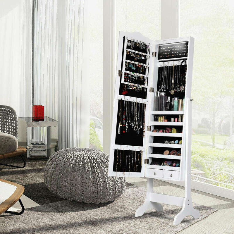 Szafka na biżuterię z 14 dioda – Full Length Mirror Jewelry Armoire recenzja i cena
