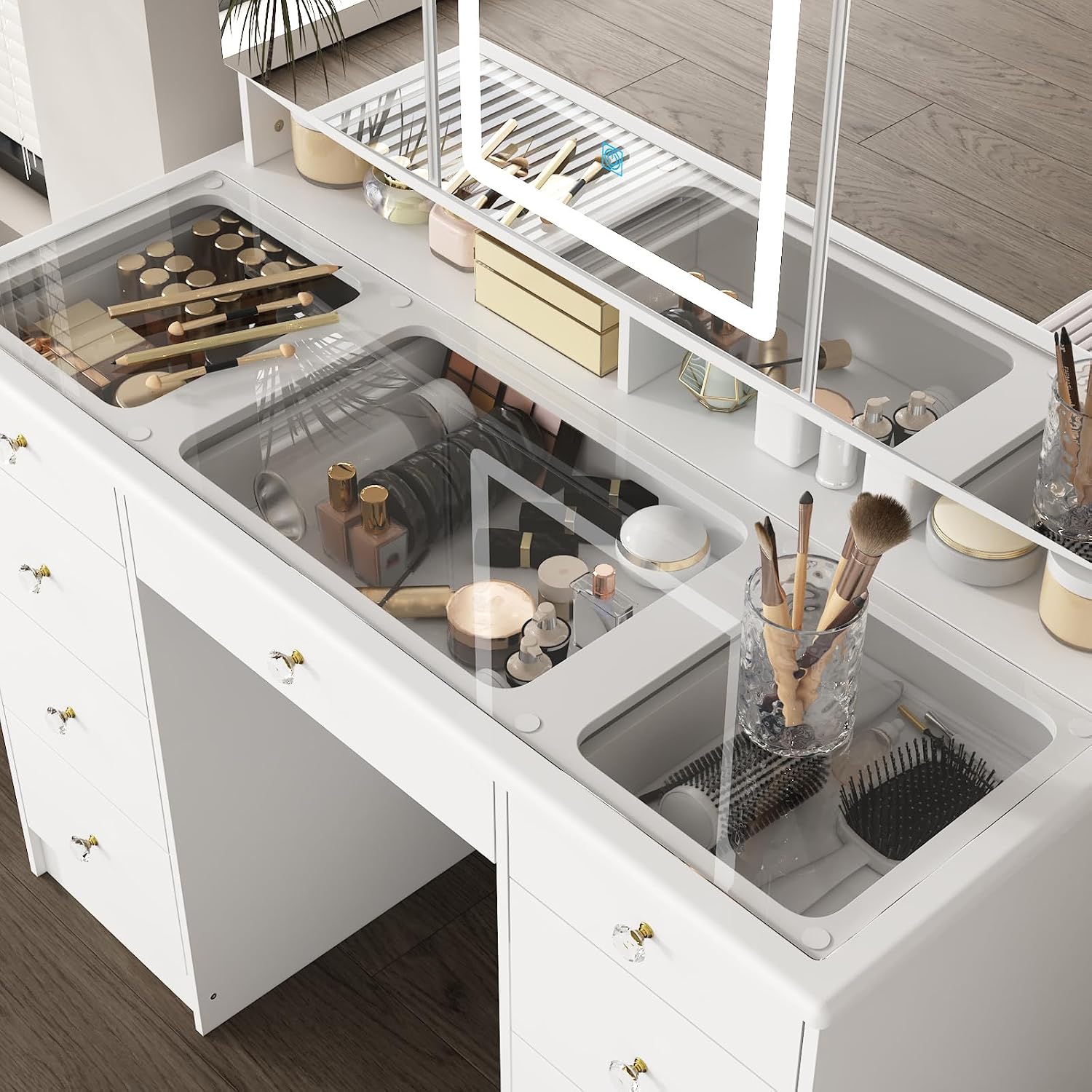 Toaletka z lustrem i oświetlen – Dressing Table Vanity With Lighted Mirror recenzja i cena