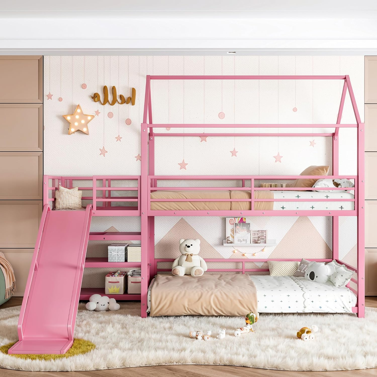 Łóżko piętrowe z deszczownicą  – Bunk Bed With Stairs And Slide recenzja i cena