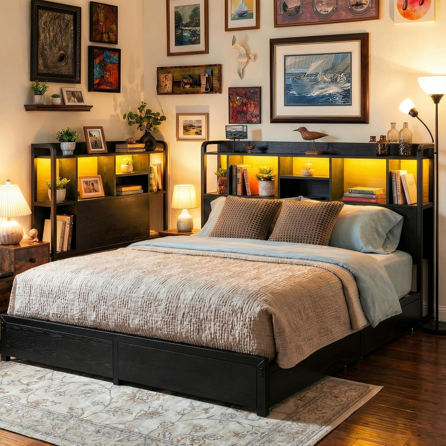 Rama łóżka typu King Size z za – King Size Bed Frame With Storage Drawers recenzja i cena