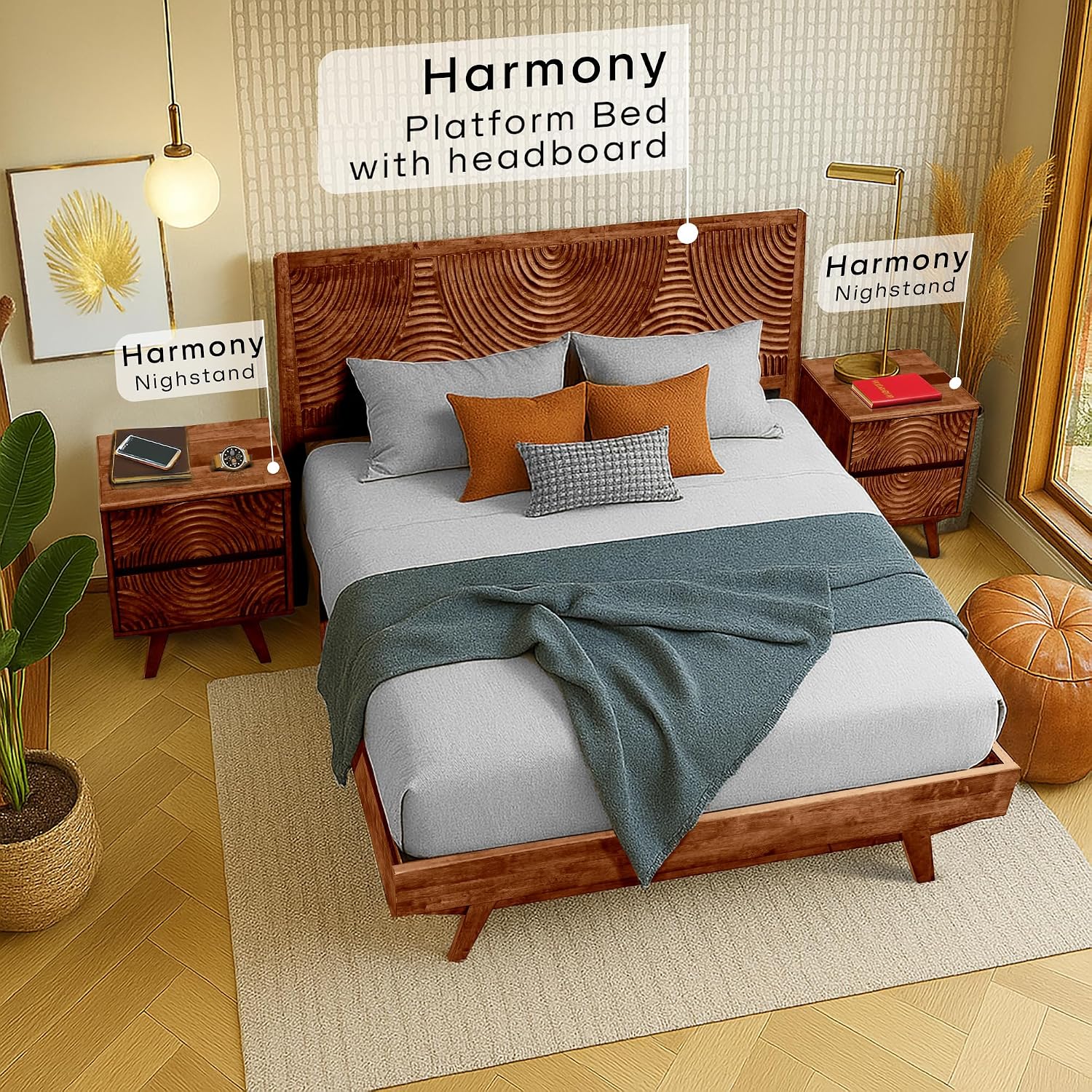 Stolik nocny z litego drewna a – Solid Wood Nightstand 2 Drawers recenzja i cena
