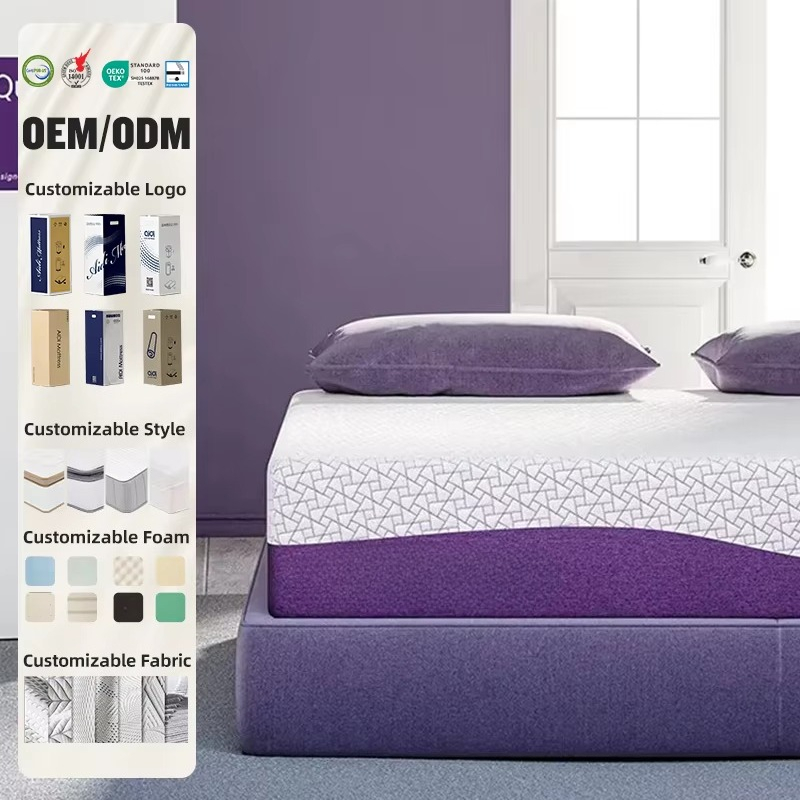 OEM/ODM Fioletowy Materac Quee – Memory Foam Mattress In A Box Queen recenzja i cena