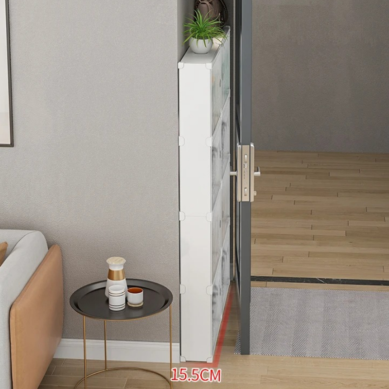 ‌ Półka na buty bez wiercenia, – Shoe Rack Cabinet Narrow Entryway recenzja i cena