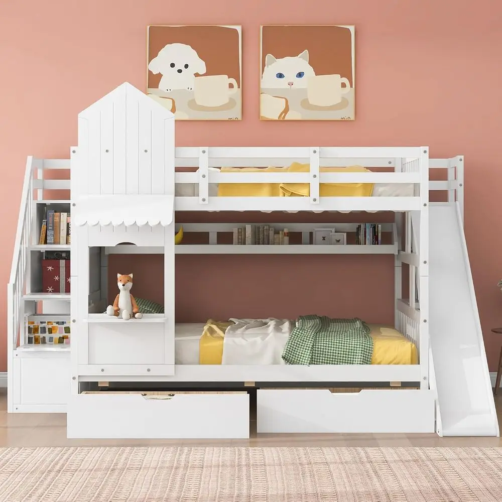 Podwójne łóżko piętrowe z ruch – Bunk Bed With Stairs And Slide recenzja i cena