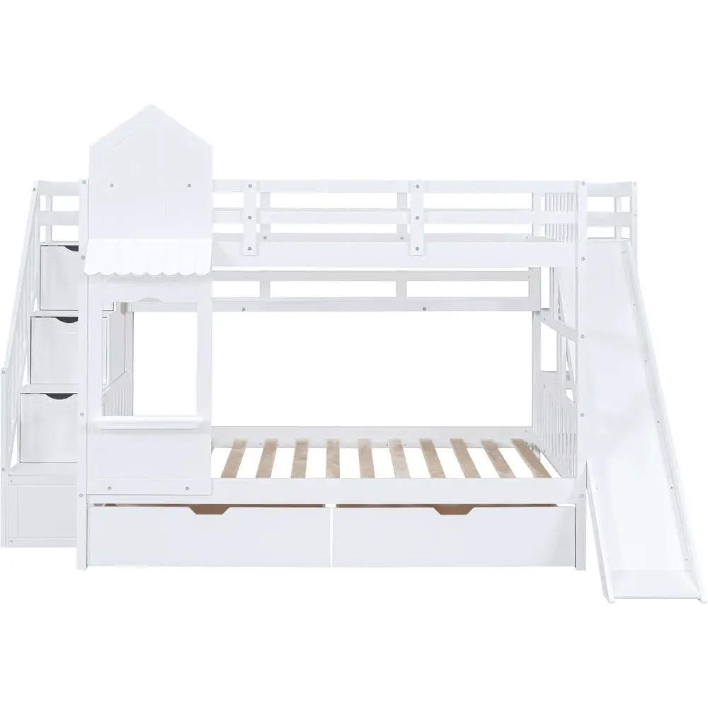 Podwójne łóżko piętrowe z ruch – Bunk Bed With Stairs And Slide recenzja i cena