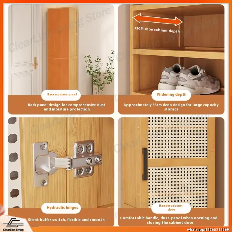 Nowoczesny, wielowarstwowy reg – Shoe Rack Cabinet Narrow Entryway recenzja i cena