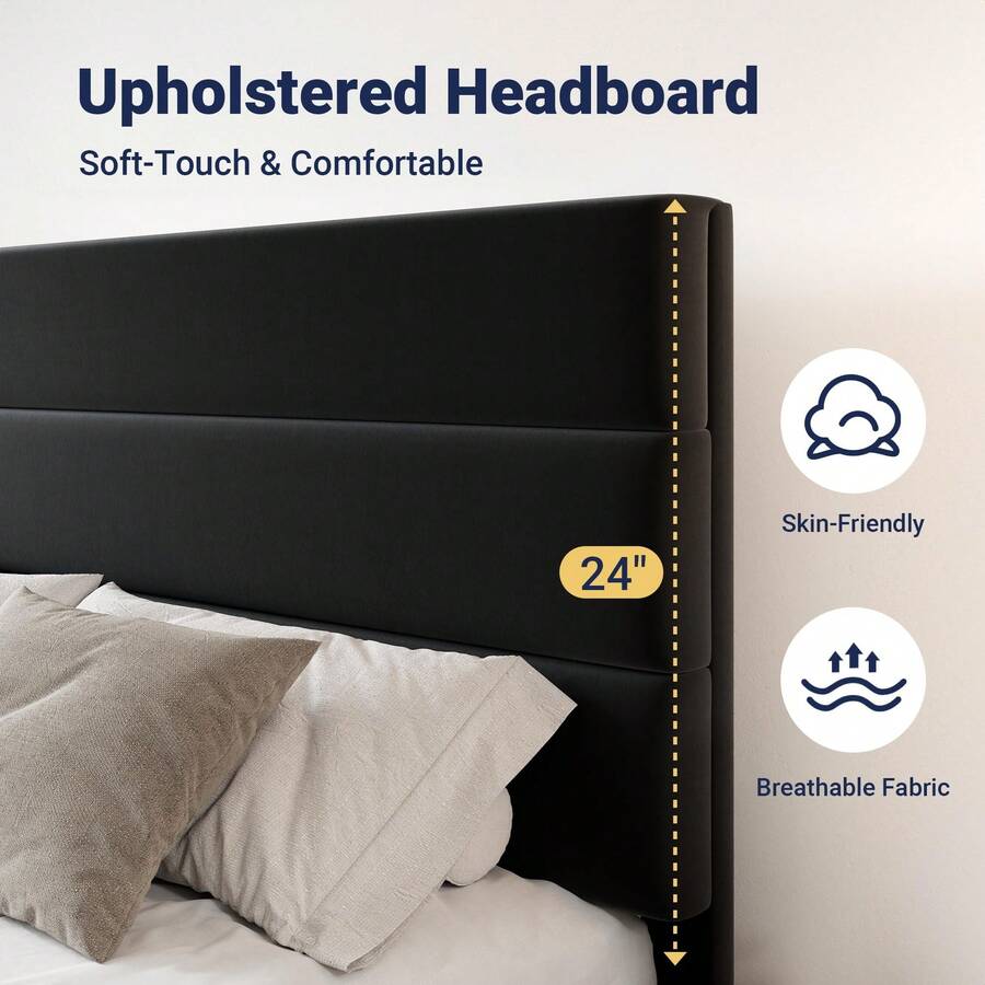Łóżko platformowe w rozmiarze  – King Size Bed Frame With Storage Drawers recenzja i cena