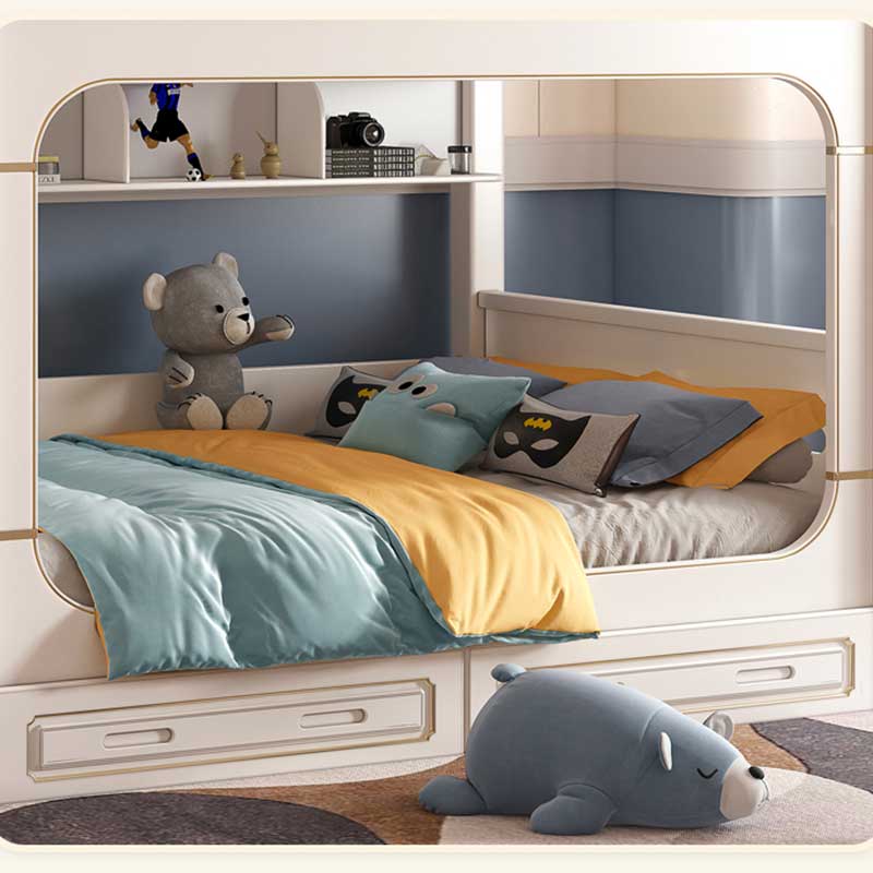 Nowoczesne białe zestawy mebli – Bunk Bed With Stairs And Slide recenzja i cena