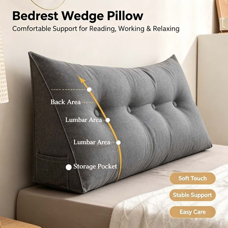 Duża poduszka zagłówka, oparci – Headboard Cushion Backrest Tatami recenzja i cena