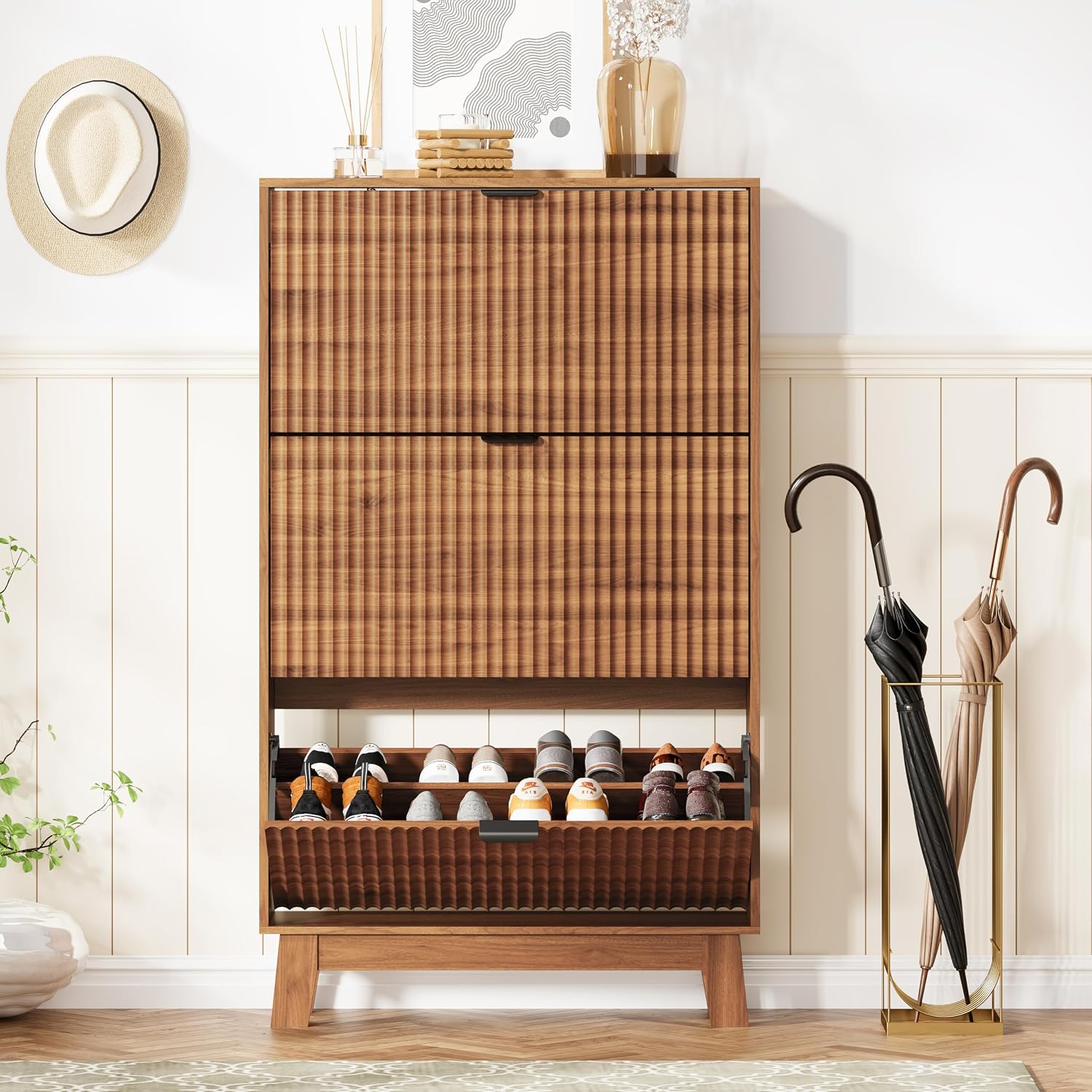Szafka na buty do przedpokoju  – Shoe Rack Cabinet Narrow Entryway recenzja i cena