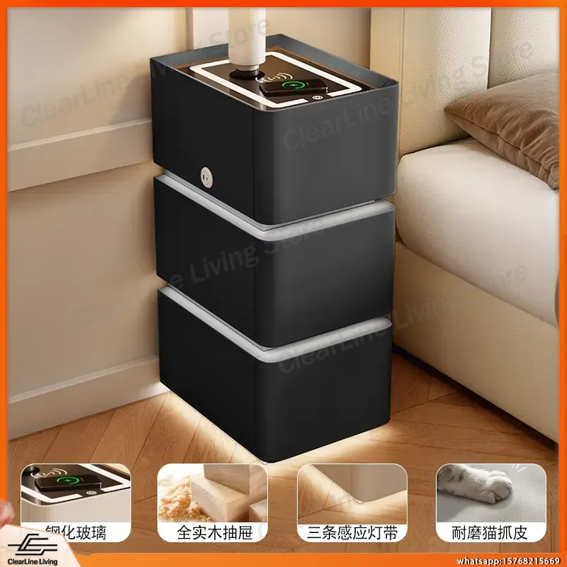 Ultra Wąska Pływająca Szafka N – Floating Nightstand With Led Light recenzja i cena