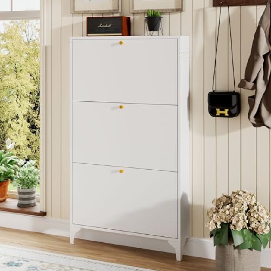 Wolnostojąca szafka na buty z  – Shoe Rack Cabinet Narrow Entryway recenzja i cena