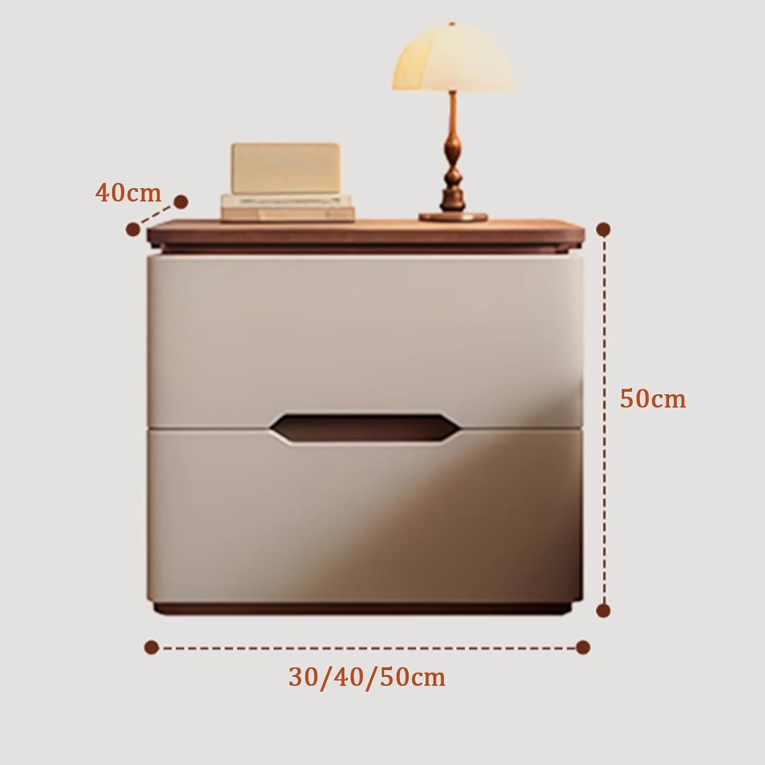 Stoliki nocne do sypialni, sza – Solid Wood Nightstand 2 Drawers recenzja i cena